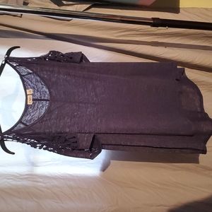 Large blue cold shoulder Cato top